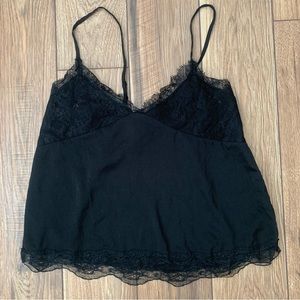 Black Lacey Tank with Adjustable Straps